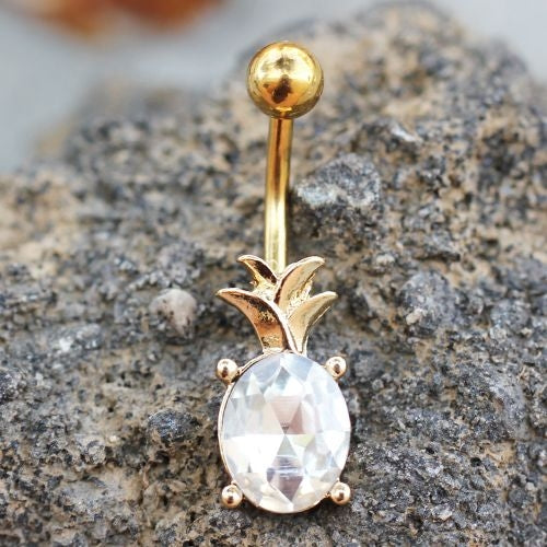 Golden Bloom Navel Ring