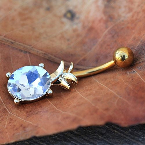Golden Bloom Navel Ring